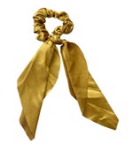 Scrunchi med et lille tørklæde - guld